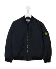logo-patch bomber jacket 12Y,10Y blue