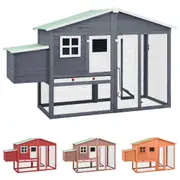 Solid Fir Wood Chicken Coop with Nest Box Hen House Cage Multi Colours vidaXL