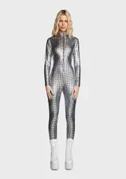 Give 'Em Whiplash Holographic Catsuit