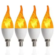 E14 3w Fire Flame Light Bulbs 3 Mode Candelabra Warm White Chandelie Candle Light for Halloween Christmas Party Decorations C35 C35L 85-265V