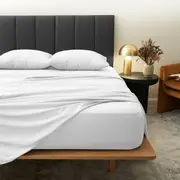 Morrissey Fitted Sheet Set 1200TC White Luxe Soft