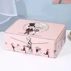 with Lock Key Tinplate Box Large Capacity Sundries Storage Container