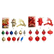 60PCS Christmas Ball Ornaments Set Hanging Christmas Ball Baubles for Xmas Tree Holiday Party Decorations -Muiltcolor and Red
