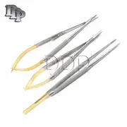 GERMAN Castroviejo Micro Scissors Needle Holder Curved TC Forceps Dental Eye