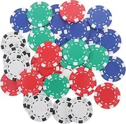 LALADEFIEE Poker Chips for Poker Games 40PCS Plastic Poker Game Chips Counting Chips Poker Tokens Gaming Tokens Game Accessory Creative Plastic Tokens