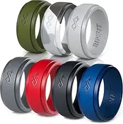 Rinfit Silicone Rings for Men - Mens Silicone Wedding Band - Silicone Ring Men - Rubber Wedding Rings - Rubber Rings Men - Infinity Collection