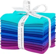 Kona Cotton Fat Quarter Bundles 12 Pcs Peacock