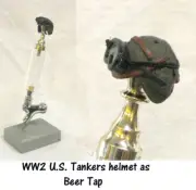 1/6 scale ww2 US Army tanker helmet as beer tap