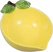 FONDOTIN Cute Lemon Shape Ceramic Bowl Multi Use Fruit Dessert Container Sturdy Easy to Clean for Salads Charming Design for Everyday Dining