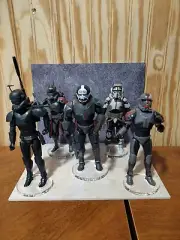 Star Wars Black Series 6' Bad Batch Acrylic Display / Base X5 **No Figure**