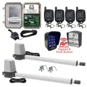APC Double Swing Gate Opener 24v LV Kit With 4 Remotes, Keypad, Push Button