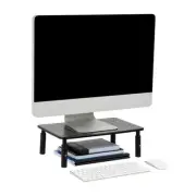 Monitor Stand, Height Adjustable, Ventilated Laptop Riser, Office, Metal, 14....