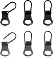 6Pcs Zipper Pull , Detachable Zipper Tab Zipper Pullers Repair Handle Metal Pull