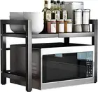 Microwave Shelf, Expandable Microwave Oven Rack, Adjustable Width & Height Kitch
