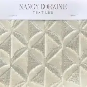 Nancy Corzine Contemporary Rayon Cut Velvet Fabric- Starlight / Frost 1.30 yd