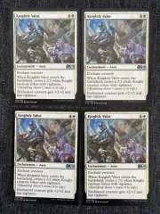 4 KNIGHTLY VALOR ~mtg NM-M M19 Magic 2019 Unc x4