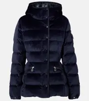 [Moncler] Moncler Barante velour twill down jacket UK 16 blue