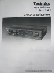 Technics SA-160 Owners Manual Reciever Photocopy