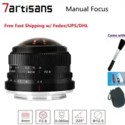 7artisans 4mm F2.8 Wide Angle Fisheye Lens For Olympus Panasonic Micro4/3 Camera
