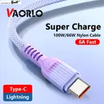 NYLON 6A DATA CABLE SUPER CHARGING CABLE FOR TYPE-C LIGHTNIN