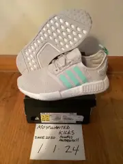 DS 2018 Adidas NMD R1 Low Grey Clear Mint (D96689) Grade School Sz 5Y