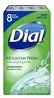 Dial Antibacterial Bar Soap, Refresh & Renew, Mountain Fresh, 4 Oz, 8