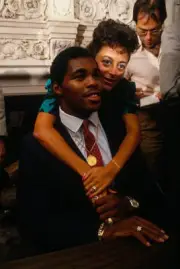 Herschel Walker Gets A Hug During A Press Conference 1980 NFL Photo