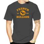 復古法國鬥牛犬 FRENCHIE T 恤男士加大碼棉質團隊 T 恤 4XL 5XL 6XL CAMISETA