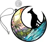 PHENOFICE Dog Moon Hanging Pendant Dog Remembrance Ornament for Home Decoration Indoor and Outdoor Use Adds Charm to Any Space