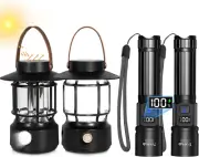 Rechargeable Flashlights High Lumens, Super Bright Flash Light, 5 Modes Zoomable