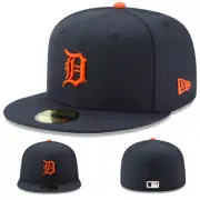 New Era Detroit Tigers 5950 Fitted Hat MLB On Field Authentic 2019 Road Cap