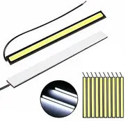AIMALL 10X 12V Waterproof White DRL LED Strip Lights Bars Camping Caravan Boat Car COB, 6.7 Inch Bars - High Luminance, Energy Efficient