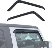AUSGO Weathershields Compatible with Jeep Wrangler JK Series 2Door 2007-2018, Luxury Weather Shields Window Visors Wind Deflectors Sun Rain Guard 2PCS Set