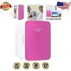 Versatile 10L Mini Fridge for Drinks & Food - Pink Compact Thermoelectric Cooler