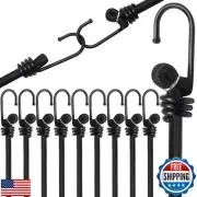 Bungee Cords with Hooks, 24 Inch Bungee Cords Heavy Duty Outdoor, 100% Latex