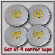 Set 4 Chrome Gold 2001 Cadillac Seville Wheel Center Caps Replica Hubcaps