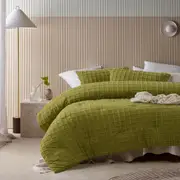 Vintage Design Homewares 3 Pcs Parquet Cacti Green Comforter Set (Queen, King)