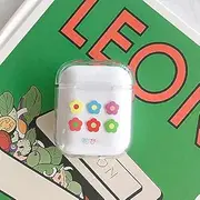Air Smart Headphones Bluetooth Earphone Six Flowers Pattern Shockproof Coloured Drawing PC Protective Case for Apple AirPods 1/2