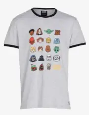 NEW PETER ALEXANDER STAR WARS PJ TOP SHORT SLEEVE TEE RRP$69.95 MENS XXL