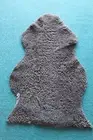 Shorn Curly Sheepskin Lambskin Rug Wool - Grey,Charcoal，White, Light Violet