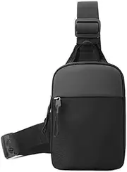 [JTGYMY] Small crossbody bag, chest bag, backpack, Cross body sling bag double pockets, running phone bag, waterproof bag men's, women's, fitness, travel（Black）