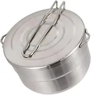 Generic Stainless Steel Bento Pot Foldable Camping Cook Pot Backpacking Cookware Outdoor Cook Tool Camping Cookware Camping Pot Camping Bento Pot Hiking Pot Hiking Cookware Picnic Cookware