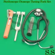 Orange ENT Mini Otoscope+Tuning Fork+ Stethoscope Diagnostic Examination Set