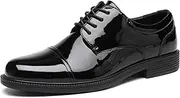 [DECARSDZ] Mens Faux Patent Leather Classic Formal Oxford Tuxedo Dress Shoes