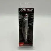 Xcalibur 1/2 Oz. Black Silver Suspending Jerkbait Fishing Lures XTRSJB01