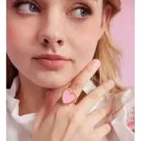 在飛比找蝦皮購物優惠-現貨 Barbie芭比 芭比首飾 粉紅 愛心戒指 女戒 Y2