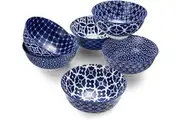 Small Dessert Bowls Set of 6 Ice Cream Bowls,Ceramic Cereal Bowls for Fruit, Snacks, Bouillon Cups for Dipping, Side Dishes, Sauce, Microwave and Oven Safe, Dishwasher
