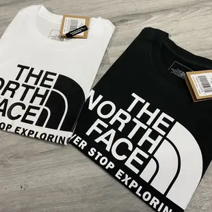 THE NORTH FACE 北臉 情侶款 經典LOGO圓領短T 短袖 素T 版型偏大 短袖t恤 上衣 休閒短袖 大尺碼