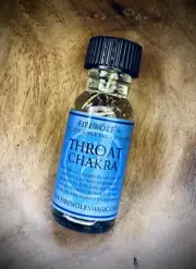 Throat Chakra Magick Ritual Oil, Handmade, Wicca, Witchcraft, Organic, Reiki