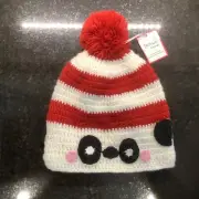 Paper Destiny Herbie & Friends PANDA Child's Character Winter Pom Hat NWT